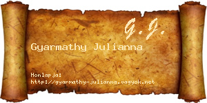 Gyarmathy Julianna névjegykártya