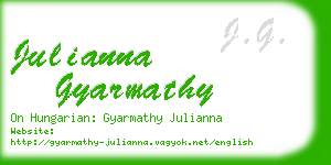 julianna gyarmathy business card